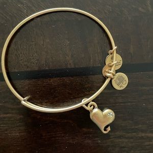 Alex and Ani gold bracelet with heart